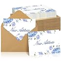Affrolling 50 Sets Change of Address Postcards with Envelopes, Hydrangea