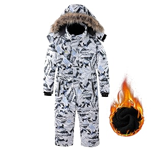 AFILOK Kids Winter Overalls Ski Suits Boys