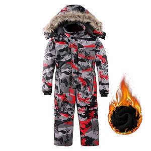 AFILOK Kids Winter Overalls Ski Suits Boys