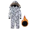 AFILOK Kid's Winter Overalls Ski Suits Boy's and Girl's Waterproof Snowboard Jumpsuits One Piece Snowsuit Jackets Coats