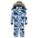 AFILOK Kid's Winter Overalls Ski Suits Boy's and Girl's Waterproof Snowboard Jumpsuits One Piece Snowsuit Jackets Coats