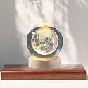 Crystal Ball Lamp Antique Designing Beautiful Night Light for Decoration (Moon)