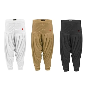 afiya cotton patiala pant 3 colourswhitebrownblack pack of 3