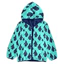 Aflyko Boys Fleece Coat Blue Zip-Up Hoodie Girls Outerwear Kids Hooded Jacket