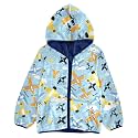 Aflyko Boys Fleece Coat Blue Zip-Up Hoodie Girls Outerwear Kids Hooded Jacket