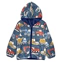 Aflyko Boys Fleece Coat Blue Zip-Up Hoodie Girls Outerwear Kids Hooded Jacket