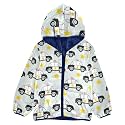 Aflyko Boys Fleece Coat Blue Zip-Up Hoodie Girls Outerwear Kids Hooded Jacket