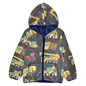 Aflyko Boys Fleece Coat Blue Zip-Up Hoodie Girls Outerwear Kids Hooded Jacket