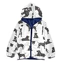 Aflyko Boys Fleece Coat Blue Zip-Up Hoodie Girls Outerwear Kids Hooded Jacket