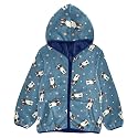 Aflyko Boys Fleece Coat Blue Zip-Up Hoodie Girls Outerwear Kids Hooded Jacket