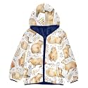 Aflyko Boys Fleece Coat Blue Zip-Up Hoodie Girls Outerwear Kids Hooded Jacket