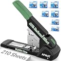 AFMAT ES15 Heavy Duty Stapler, 210 Sheet Effortless Stapler for Desk, 60% Reduced Effort, Jam Free, 50,000+ Uses, Adjustable Paper Depth, Metal Desktop Staplers for Office, Includes 7000Pcs Staples
