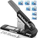 AFMAT ES15 Heavy Duty Stapler, 210 Sheet Effortless Stapler for Desk, 60% Reduced Effort, Jam Free, 50,000+ Uses, Adjustable Paper Depth, Metal Office Desktop Staplers, Includes 7000Pcs Staples