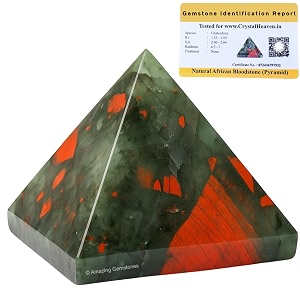 african bloodstone pyramid - 1534 inch crystal pyramid for positive energy vastu reiki feng shui and chakra healing energy balancing