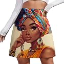 African U.S Woman Skorts for Women Mini A-line Skirt Casual Tennis Golf Short Skirts