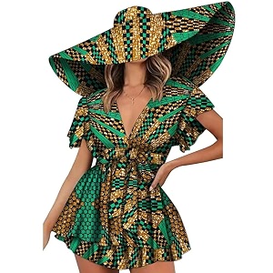 Afrilisco African Dresses for Women with Kente