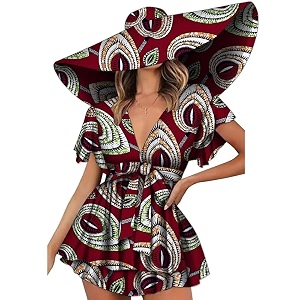 Afrilisco African Dresses for Women with Kente