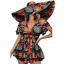 Afrilisco African Dresses for Women with Kente