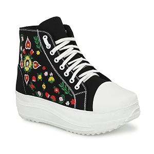 AFROJACK Womens Color Printed Sneaker Boots Shoe