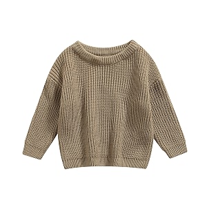 afunbaby baby girl boy knit sweater blouse pullover sweatshirt warm crewneck long sleeve tops for infant toddler