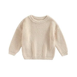 afunbaby baby girl boy knit sweater blouse pullover sweatshirt warm crewneck long sleeve tops for infant toddler