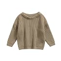 Afunbaby Baby Girl Boy Knit Sweater Blouse Pullover Sweatshirt Warm Crewneck Long Sleeve Tops for Infant Toddler