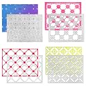 AFUNTA 4 PCS Rectangular Die Cuts for Card Making, Openwork Lace Card Making Supplies, 3D Background Metal Cutting Dies for DIY Scrapbooking Album Card Decor
