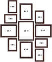 AG CRAFTS Wood Wall Photo Frame (Brown, 11 Photo(s), 8X10-1, 5X7-4, 4X6-6)