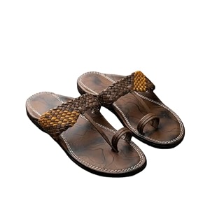 Agadi Mens Kolhapuri Style Sandals Handcrafted