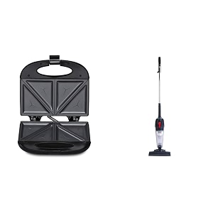 agaro 33185 elegant sandwich maker 800 w with 4 slice non-stick fixed plates blackagaro regal plus upright vacuum cleaner 2 in 1 hand held for home and office use 800 watts 