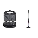 Agaro 33185 Elegant Sandwich Maker, 800 W with 4 Slice Non-Stick Fixed Plates (Black)+AGARO Regal Plus Upright Vacuum Cleaner, 2 in 1 Hand Held for Home and Office Use, 800 Watts â€“
