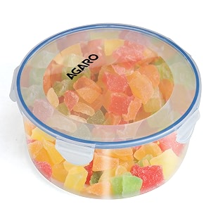 agaro airtight container food storage container with lid multipurpose kitchen container round plastic body leak proof bpa free 18l