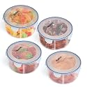 AGARO Airtight Container, Food Storage Container With Lid, Multipurpose Kitchen Container, Round Plastic Body, Leak Proof, BPA Free, Capacity 400ml Each, Pack of 4