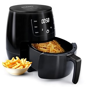 agaro alpha digital air fryer for home 45 liters 6 cooking options electric convection oven 1400w 360 degrees air circulation digital display keep warm bake roast toast black