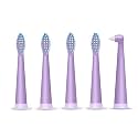 AGARO Cosmic Lite Refill Pack 4+1 pcs, Nylon Bristles, Washable, Purple