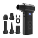 AGARO Electric Air Duster, Powerful 120000 RPM Cordless Mini Blower, 4 Speed Setting Digital Display & 5200 mAh Battery | Dust Cleaner for Car & Home Cleaning Vehicle Interior Cleaner