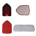 AGARO Elite Cleaning MOP Refill Set, 4 Pcs, Microfiber Pad, Scrubber Pad, Hard Bristle Pad, for Tiles, Kitchen, Toilet, Window Glass, Detachable Head, Compatible with AGARO Mop & Brush