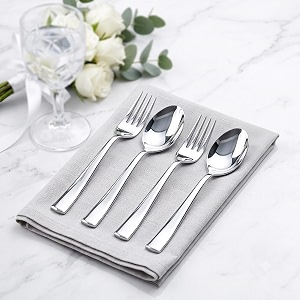 agaro elite spoon and fork set 12 pieces premium stainless steel cutlery set with 6 spoons and 6 forks mirror finish food grade rust proof dishwasher safe tableware for home kitchen and dining