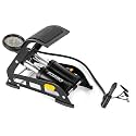 AGARO Foot Tyre Inflator, Double Cylinder Rapid Inflation, 160 PSI, High-Pressure Foot Air Pump with Integrated Gauge for Car, Bike & Cycle, Hands-Free Pedal Operation, Durable Steel Base, FP1919