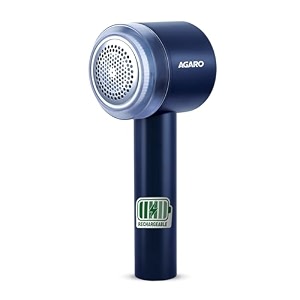 agaro lr2409 lint remover electric fabric shaver rechargeable stainless steel blades portable multi-functional fuzz remover from woollen sweaters coat blankets jackets carpets burr remover
