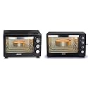 AGARO Marvel 25-Litre Oven Toaster Grill with Motorized Rotisserie & 5 Heating Modes (Black)+AGARO 33310 48L Oven Toaster Griller with Motorized Rotisserie & 3 Heating Modes, Black