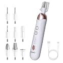 AGARO Prima Nail Drill & Polisher, Professional Nail Care at Home, Electric Nail Polisher, Manicure & Pedicure, Shape, Trim & Polish, 5 Speed, 8 Attachments, Rechargeable with Type C, Women, Men