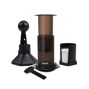 agaro regency manual press coffee espresso maker travel coffee maker portable bonus 500 paper filter
