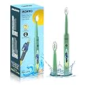 AGARO REX Lite Sonic Electric Kids Toothbrush with 3 Brushing Modes, 19000 Strokes per minute, Dupont Soft Nylon Bristles, Rechargeable Battery, Power Tooth Brush, Replaceable Heads