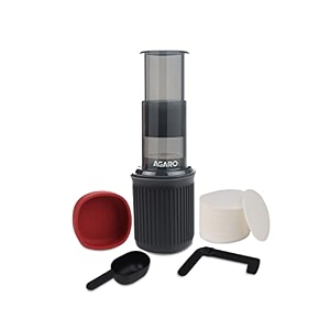 agaro royal manual press coffee espresso maker with travel cup travel coffee maker portable bonus 500 paper filter