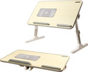 AGARO Sturdy Stand with Anti-Slip Stopper & Wrist Support for Work, Study & More Laptop Table with 1800 RPM USB Cooling Fans, Height & Angle Adjustable Aluminium Rotatable Laptop Stand with Adjustable Height Compatible with U