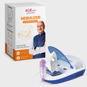 AGEasy (Max Group) Nebulizer Low Sound Compartment Nebulization Machine, Child & Adult Mask, (Blue & White)