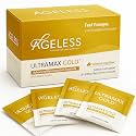 Ageless UltraMAX Gold, Anti-Aging HGH Supplement for Women &amp; Men 22 Packets