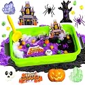 AGENTLAN Halloween Sensory Bin with Sensory Sand, Halloween Sesnory Toy