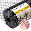 AggFencer 16in x 10ft Black Hardware Cloth 1/2 inch 19Ga PVC Coated Mesh
